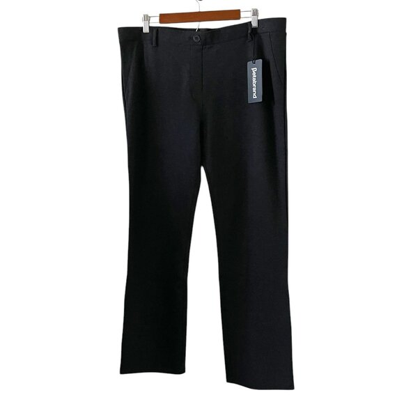 Betabrand NEW Straight Leg Pants In Heathered Charcoal Gray Size 2XL